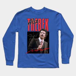 Alex trebek/// retro for fans Long Sleeve T-Shirt